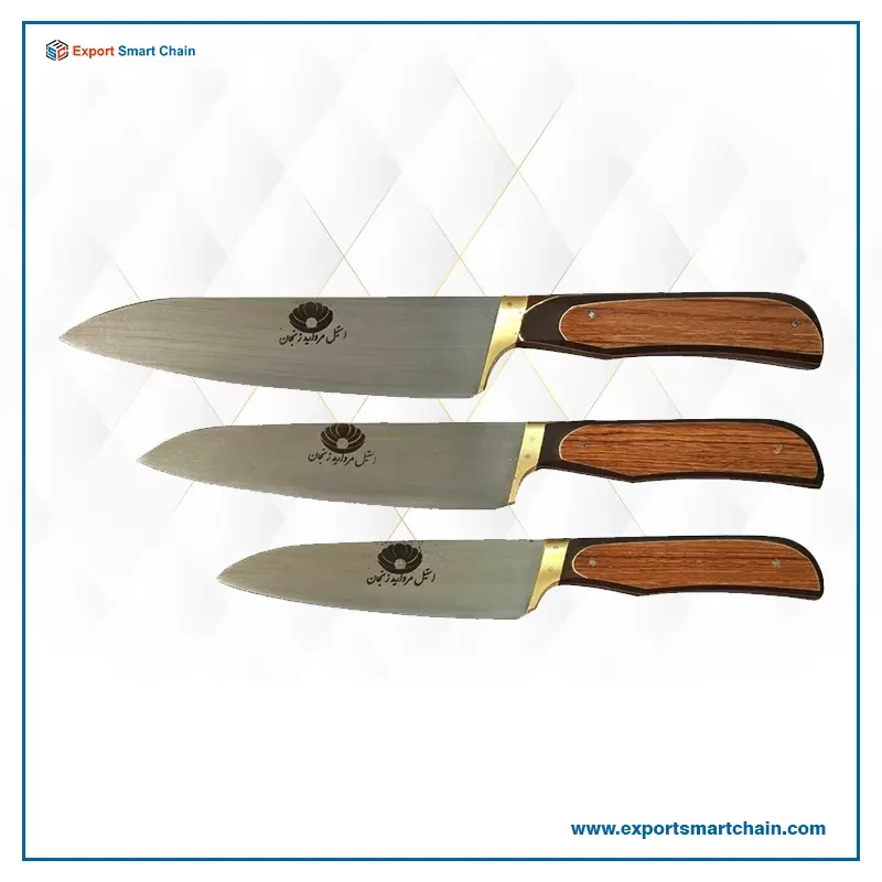 ست ۳ پارچه چاقو آشپزخانه زنجان مدل مروارید